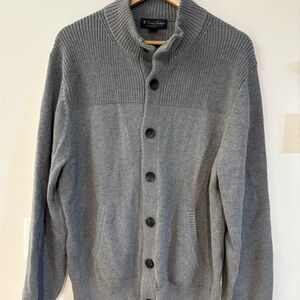 Brooks Brothers Gray Button-Up Cardigan